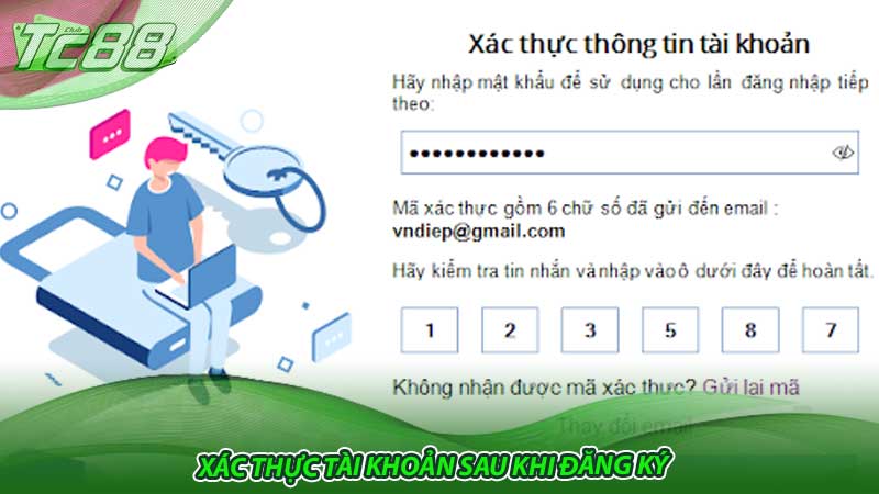 Xác thực tài khoản sau khi đăng ký